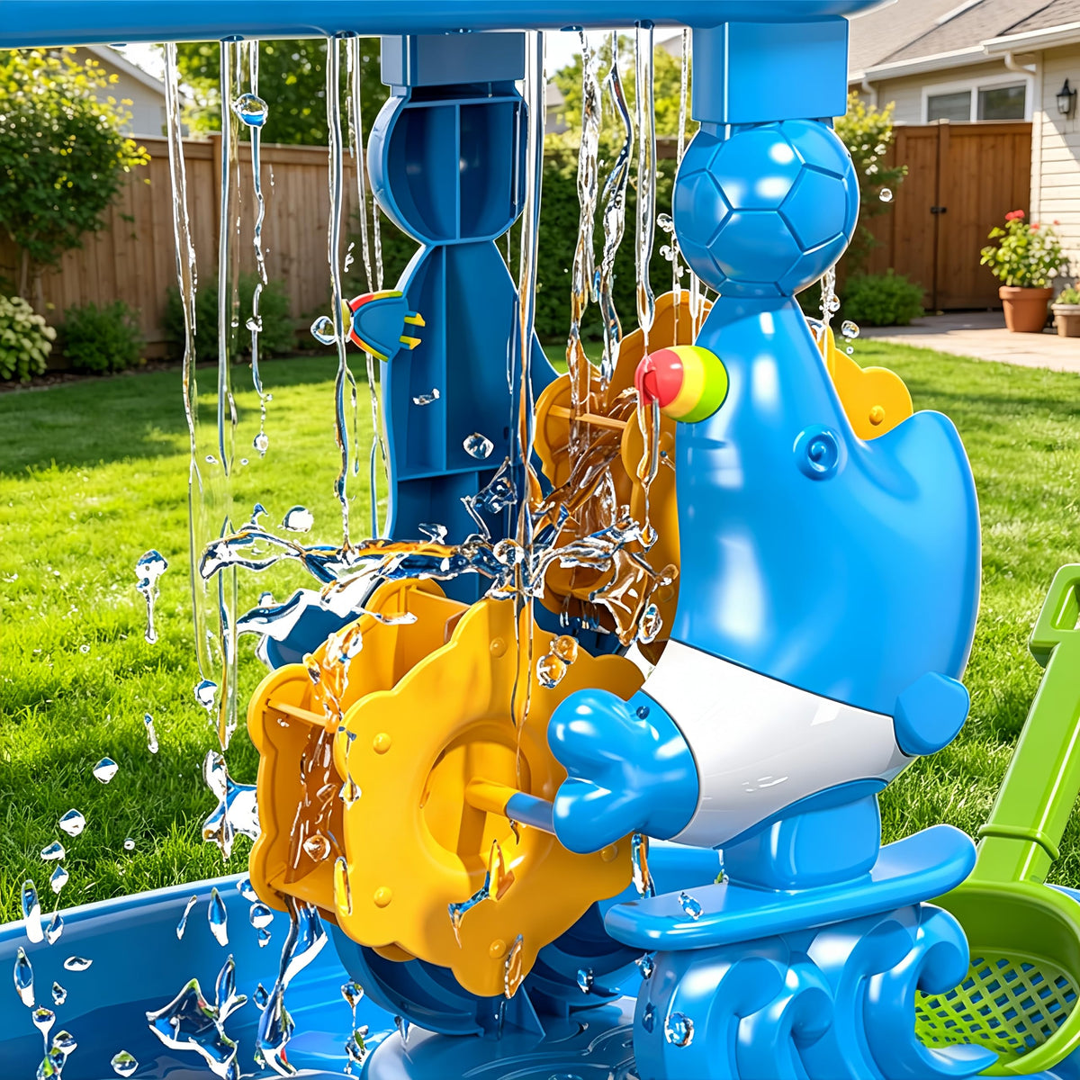 JUKUDAHU easy-assembly portable water table ready for take-along play
