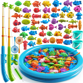 JUKUDAHU magnet fishing toys pole rod for engaging fishing playtime and coordination