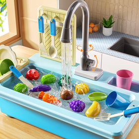 JUKUDAHU Complete play set with sink base dishes and accessories