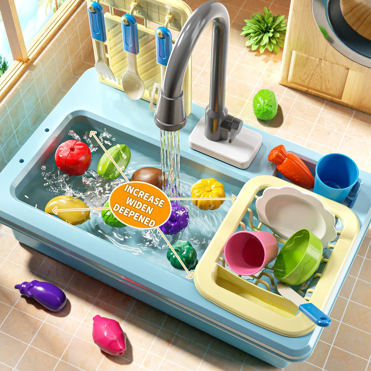 JUKUDAHU Play Sink outdoor water table setup for sunny days