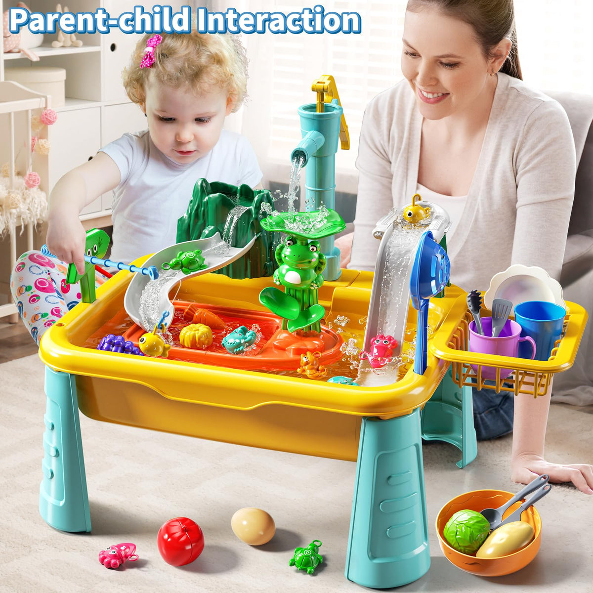 JUKUDAHU pump-operated table supports hands-on play