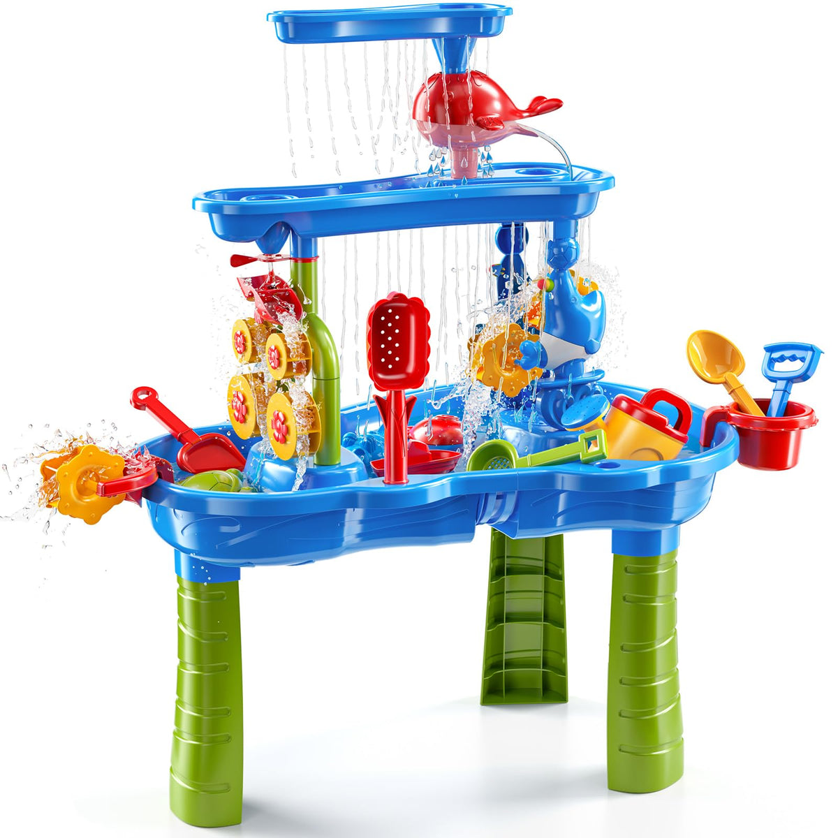 JUKUDAHU sensory table with storage keeps toys organized after play