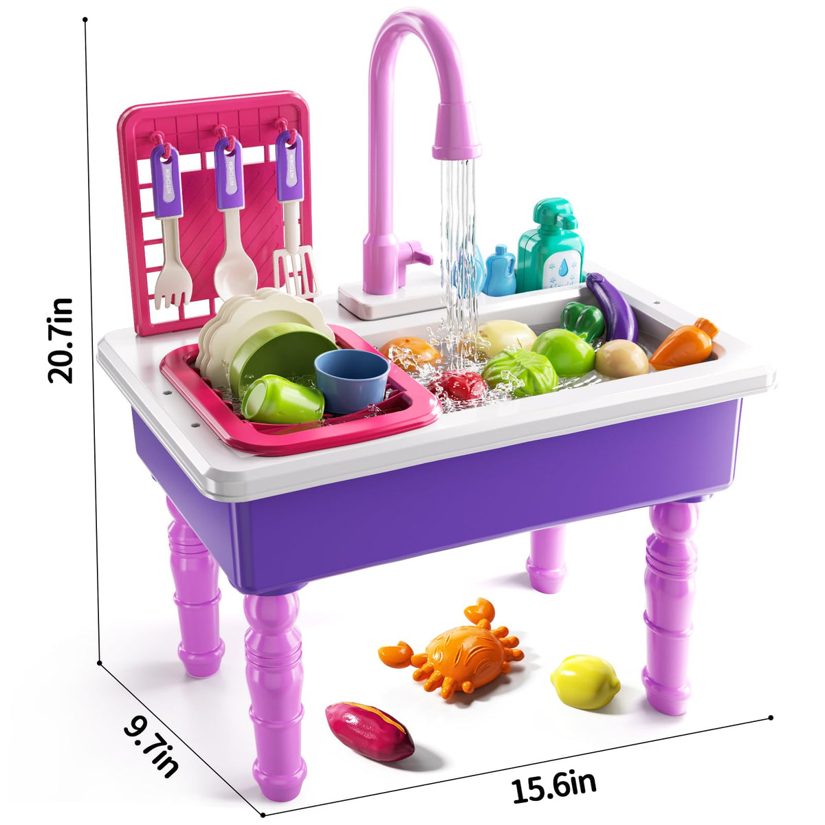 JUKUDAHU stand-up design lets toddlers play comfortably at eye level.