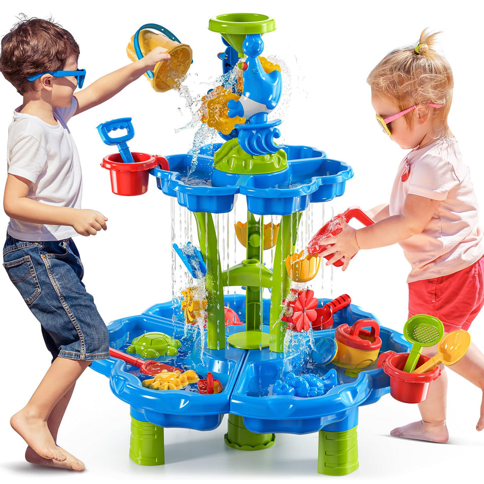 JUKUDAHU water table outdoors for kids, promoting cooperative play and exploration