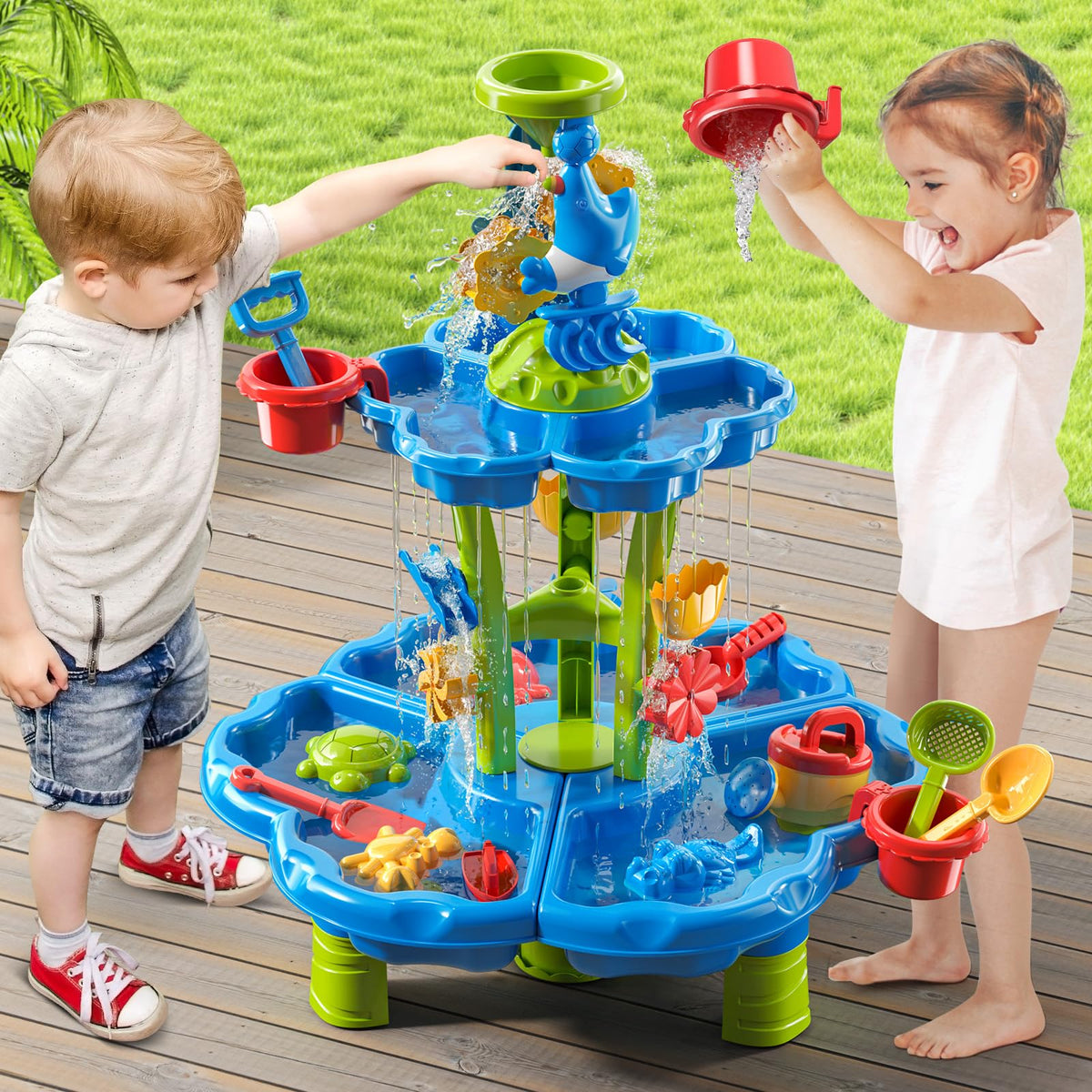 JUKUDAHU water table pouring and splash action for learning through play