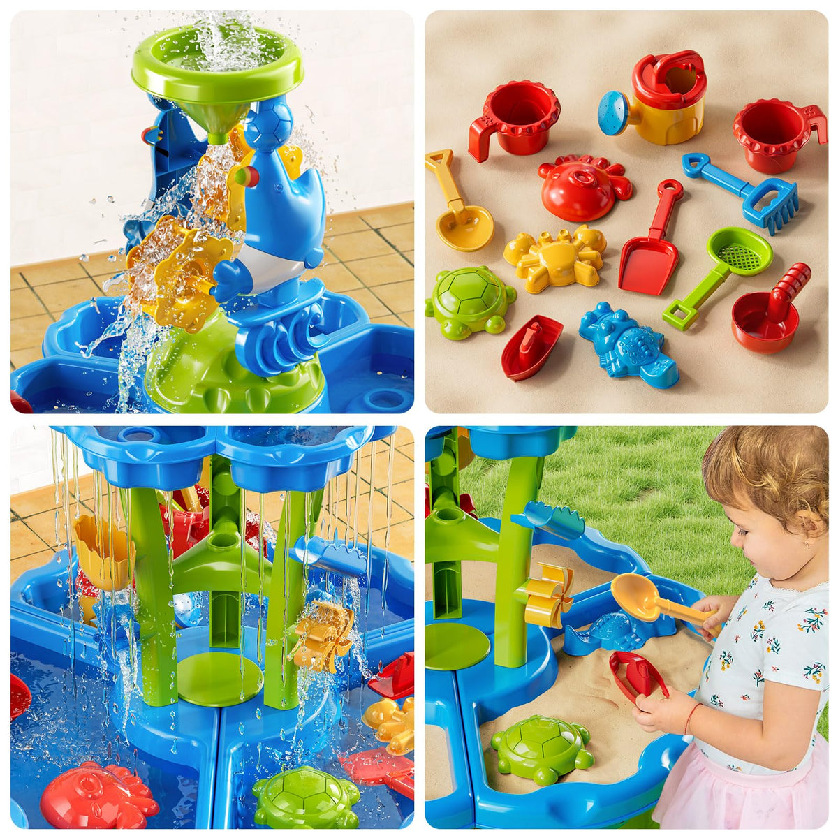 JUKUDAHU sand and water table with accessories for sensory play