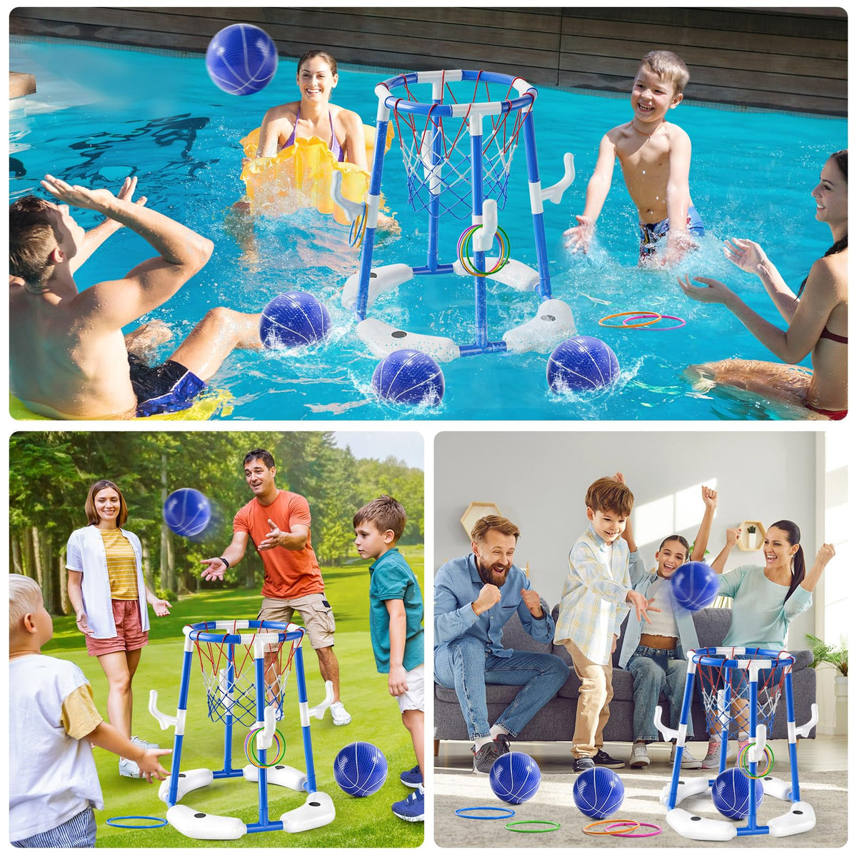 JUKUDAHU basketball net supports easy, stable pool games.