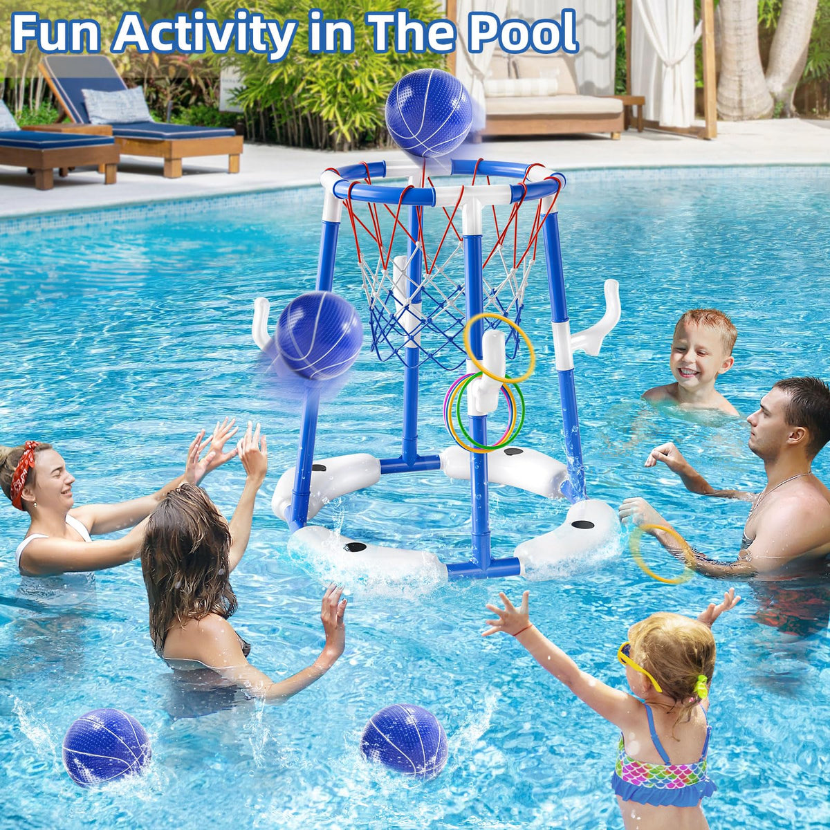 JUKUDAHU pump inflates balls quickly for ready-to-play pool games.