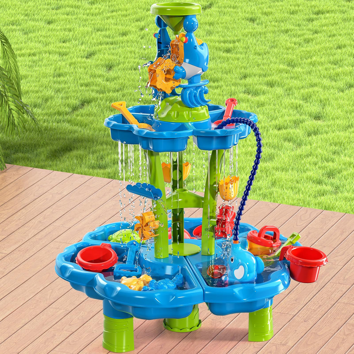 JUKUDAHU beach-friendly play table for birthdays and family days.