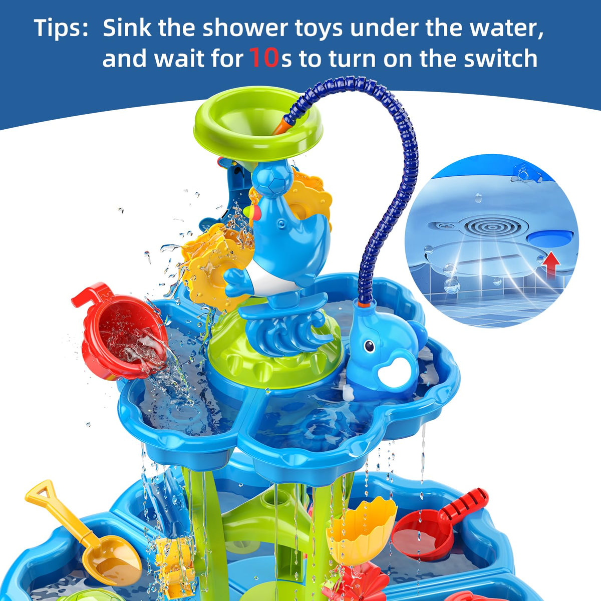 JUKUDAHU bucket and molds let kids shape sand and water creations.