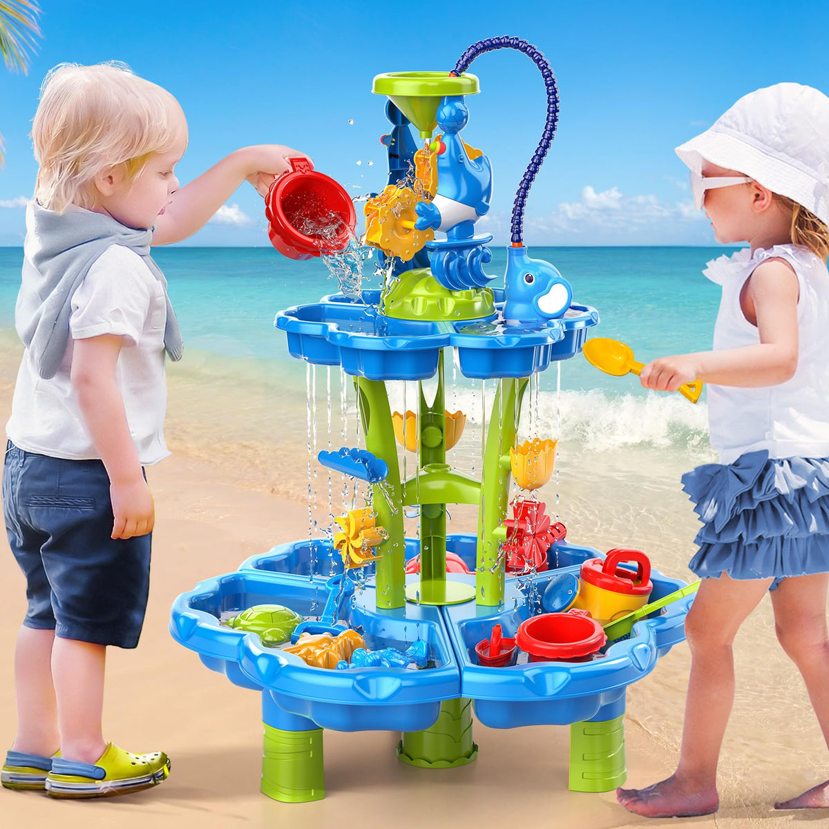 JUKUDAHU shovel and rake set supports varied play and fine motor skills.