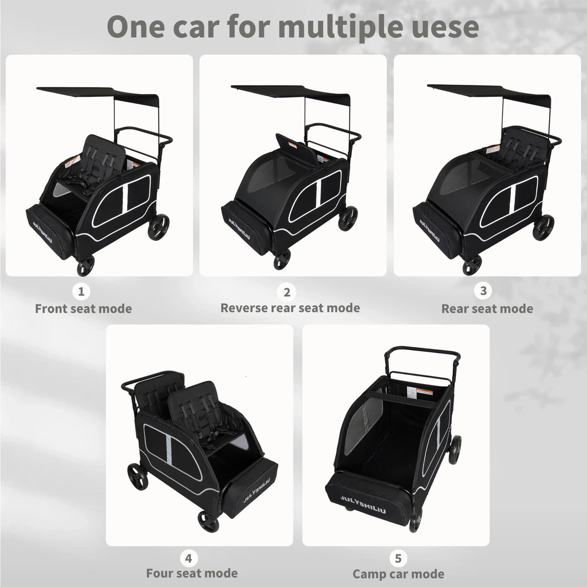 JULYSHILIU deep carriage basket with ventilation for comfort and space.