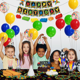 Julyshy building block balloons kit colorful decor lasting through the party.