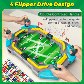 Juman mini foosball table cheering sound enhances lively, immersive play.
