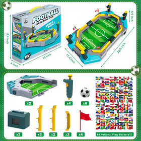 Juman mini foosball table dual-control handles enable precise passes and fast shots.