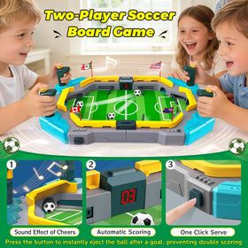 Juman mini foosball table electronic scoreboard shows real-time scores during matches.
