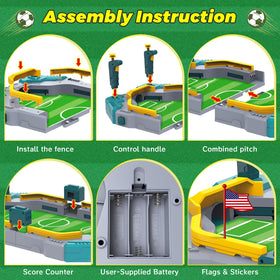 Juman mini foosball table portable design fits bags for travel or classrooms.