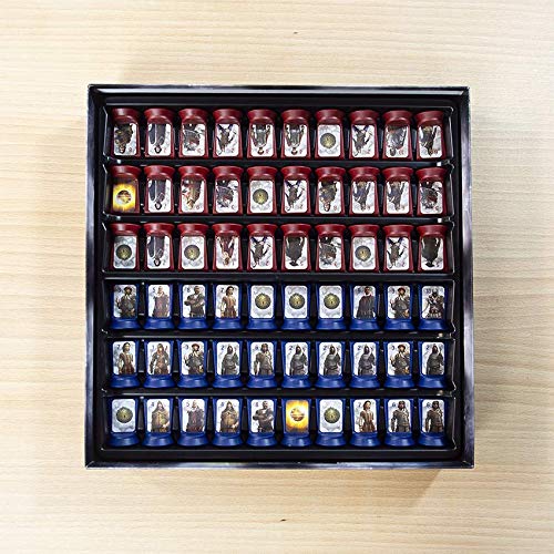 Game board and screen conceal moves for suspense in Jumbo Stratego Assassin's Creed.