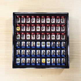 Game board and screen conceal moves for suspense in Jumbo Stratego Assassin's Creed.