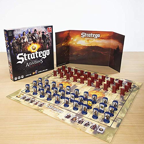 Sticker sheet included with Jumbo Stratego Assassin's Creed for customization.