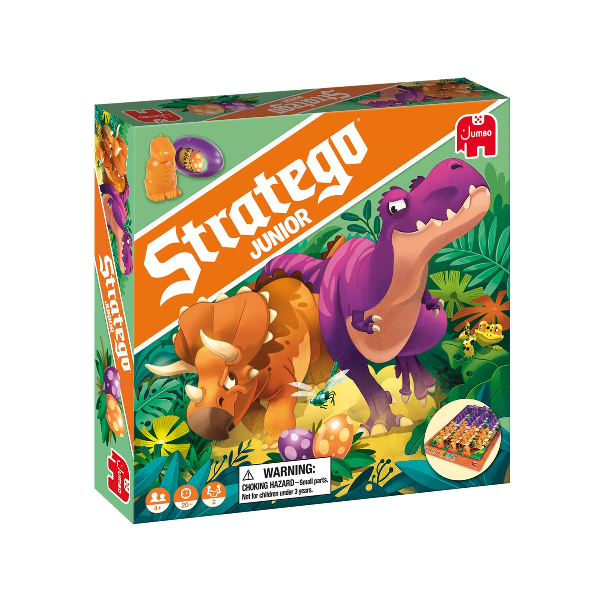 Jumbo Stratego Junior Dinos board layout for a two-player family game night.
