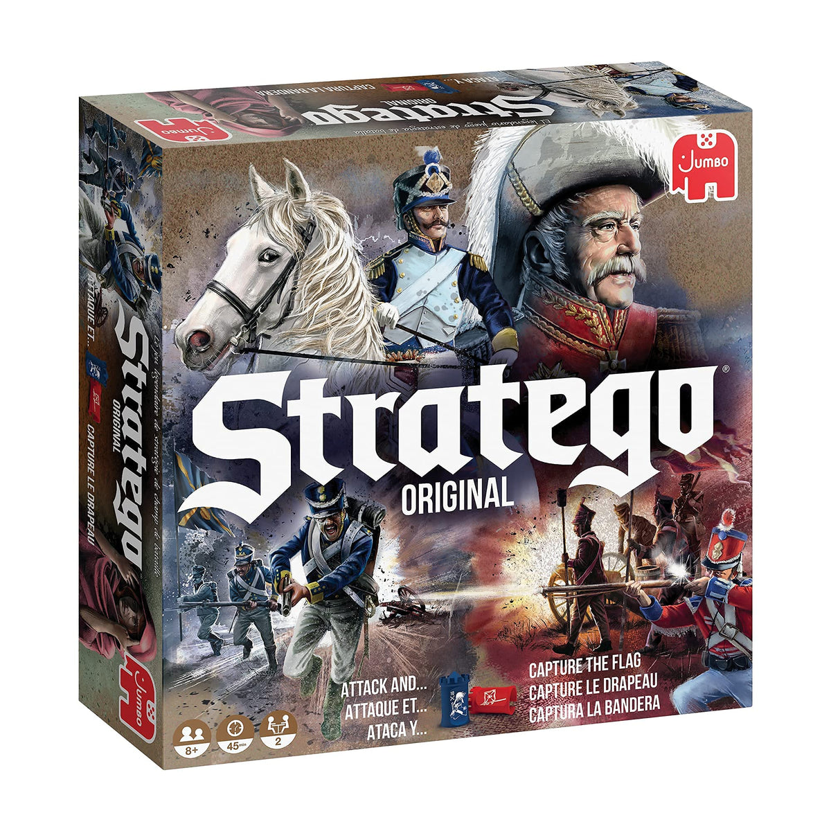 Jumbo Stratego Original game board ready for head-to-head strategy battles.