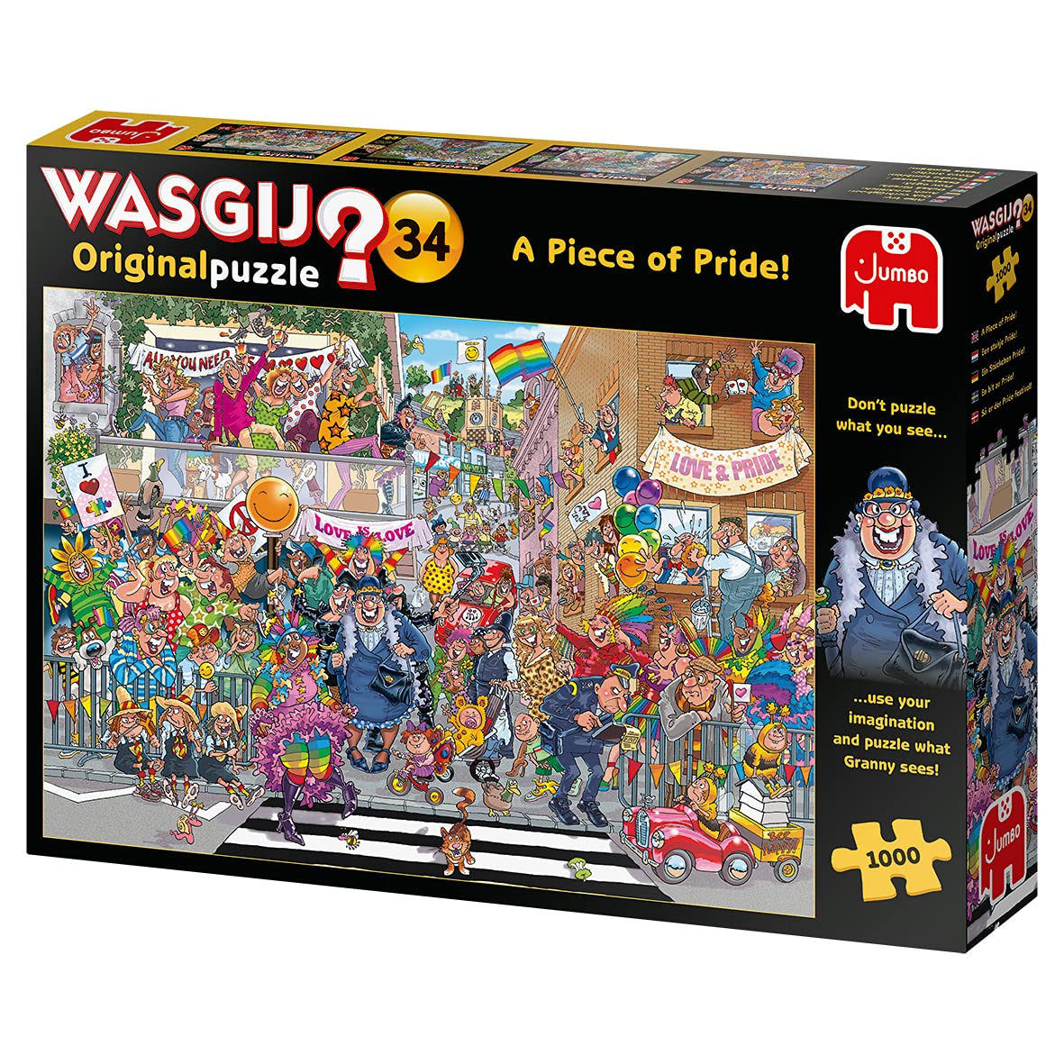 Jumbo Wasgij Retro Original 34 finished puzzle 27x19 inspires display-worthy home decor
