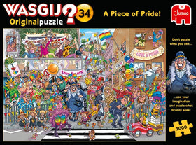 Jumbo Wasgij Retro Original 34 recycled-board construction supports eco-conscious puzzle fans