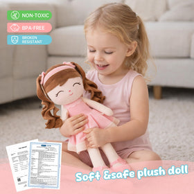 Jumbrace soft baby doll washable fabric makes cleanup quick and easy.
