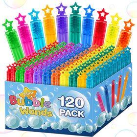 Jumlys mini bubble wands with star handles for festive party fun.