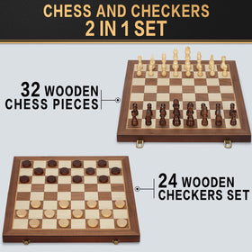 Jumlys 15-inch folding chess board portable for travel and quick setup.