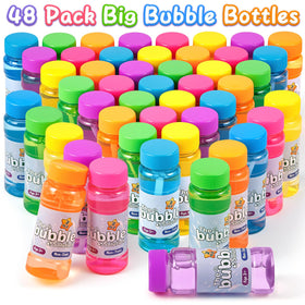 Jumlys 48-pack bubble bottles with wand orange perfect for Halloween and gatherings.