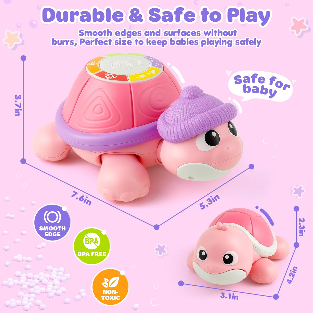 Jumlys bright colors support visual tracking and sensory development.