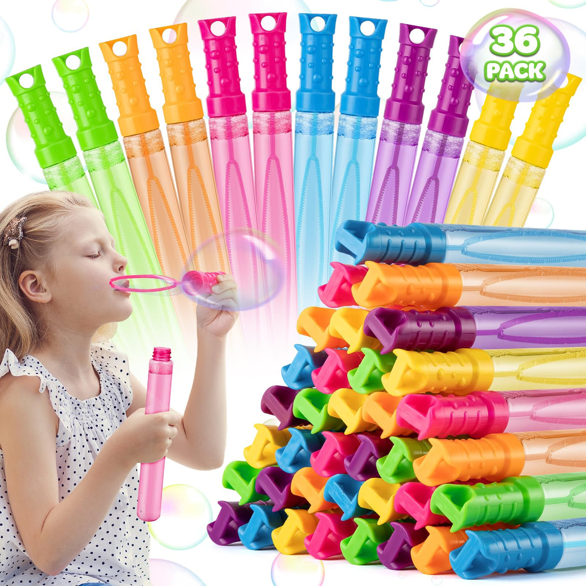 Jumlys bubble wands in red deliver big, colorful bubbles for outdoor party fun
