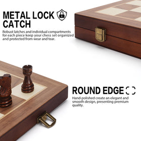 Jumlys checkers pieces included for switching between chess and checkers.