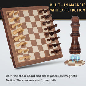 Jumlys chess set with storage slots keeps pieces organized between games.