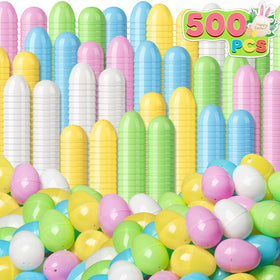 Jumlys 500-pack Easter eggs in five colors for exciting backyard egg hunts