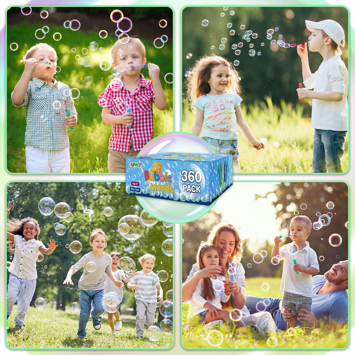 Jumlys mini bubble wands offer safe, non-toxic fun for kids.