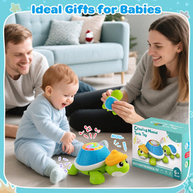 Jumlys musical turtle gift-ready box for babies' first toys.