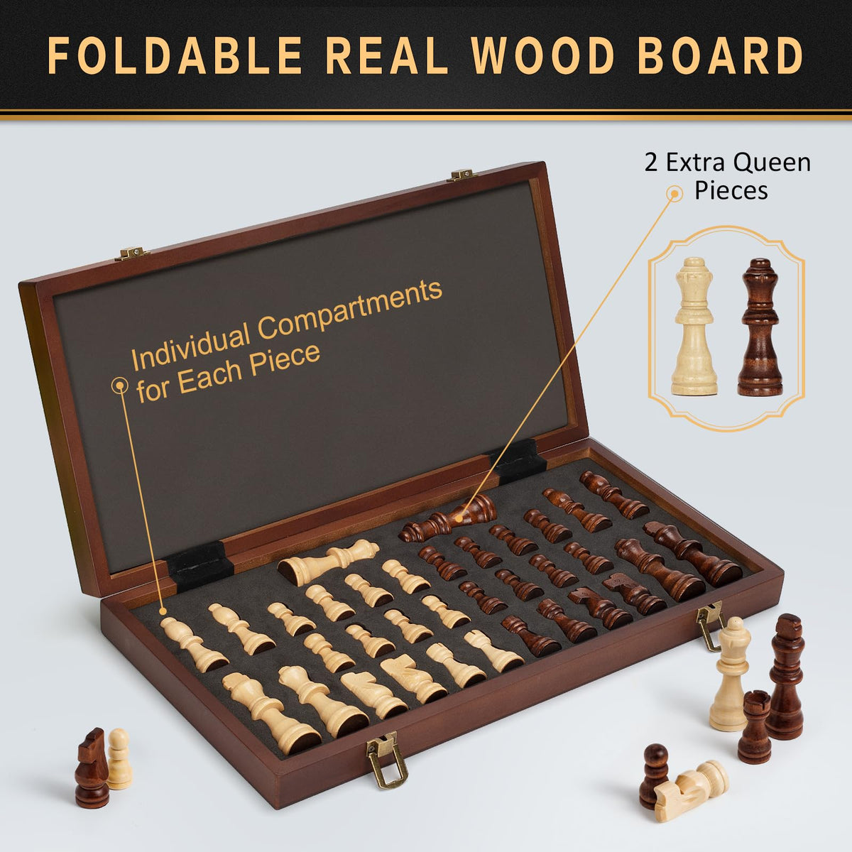 Jumlys wooden set highlights natural grain for an elegant durable feel