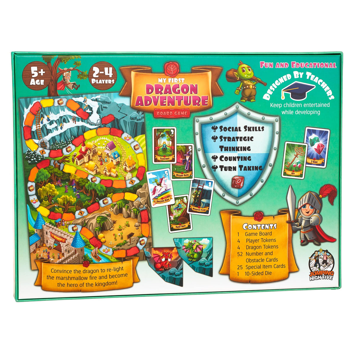 Jumping High Five family-game-night shot features 2-4 players sharing fun