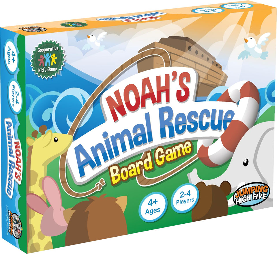 Jumping High Five Noah’s Animal Rescue ark-journey scene promotes cooperative play for kids