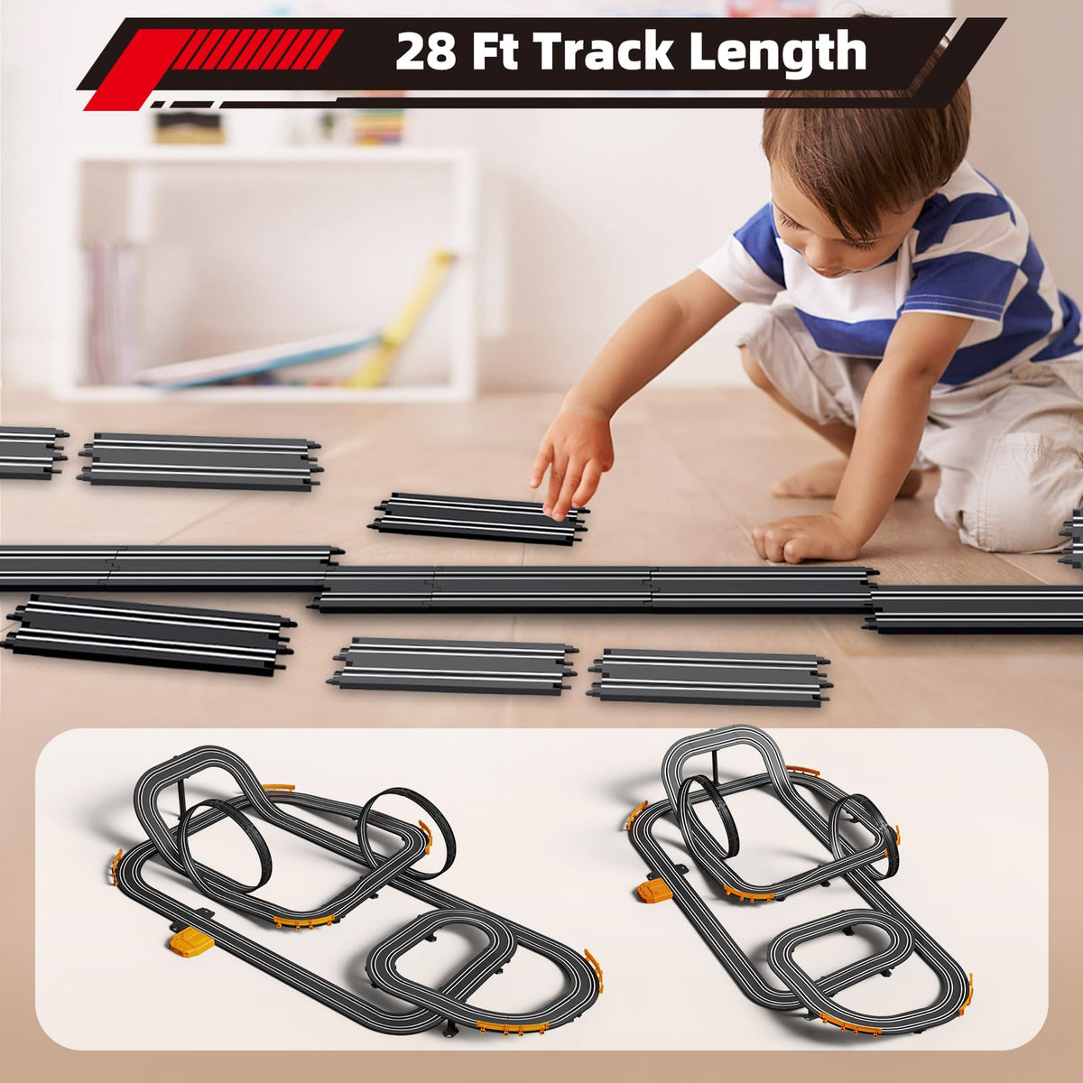 Jumplanma track supports electric or battery power for versatile play.
