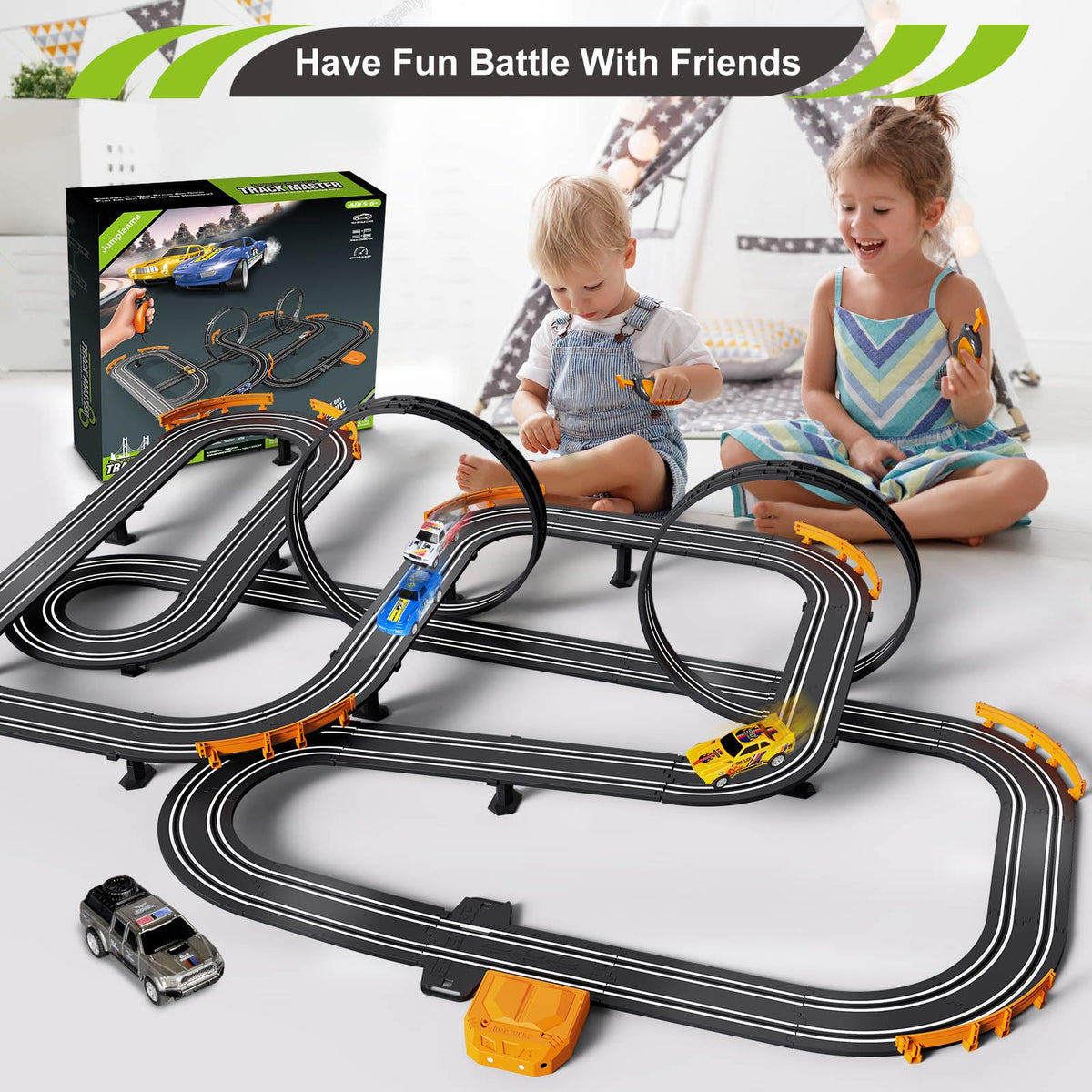 Jumplanma 1:64-scale track provides realistic racing vibes.