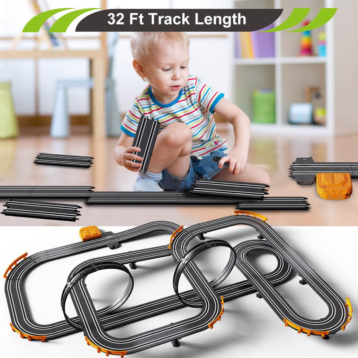 Power options include electric or 6 AA batteries for flexible play.