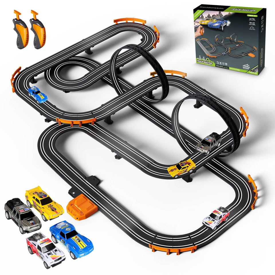 Jumplanma slot car track set overview for family fun and fast racing.