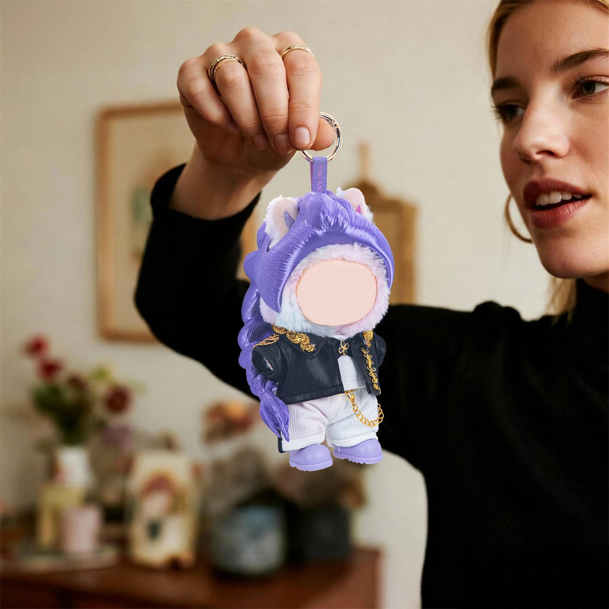 Jun-iqute ideal gift for collectors and doll enthusiasts featuring Labubu outfits.