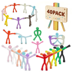 Junarter 40-pack gift box of magnetic figures, ready for gifting.