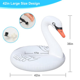 Junbig large inflatable swan shape for pool and lake fun