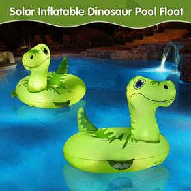 Junbig night-light pool float with solar LEDs for twilight swims